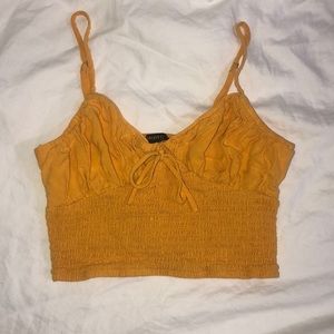 yellow crop top